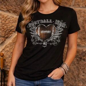 Atx Women’s Black/White Football Mom Tshirt